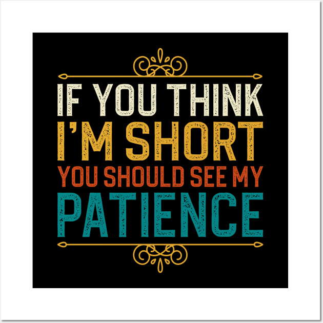 If You Think I'm Short You Should See My Patience Wall Art by DragonTees